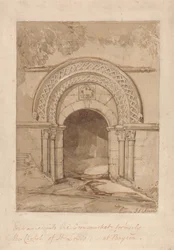 Entrada al mercado de maíz, antiguamente la capilla de San Luis, en Bayeux